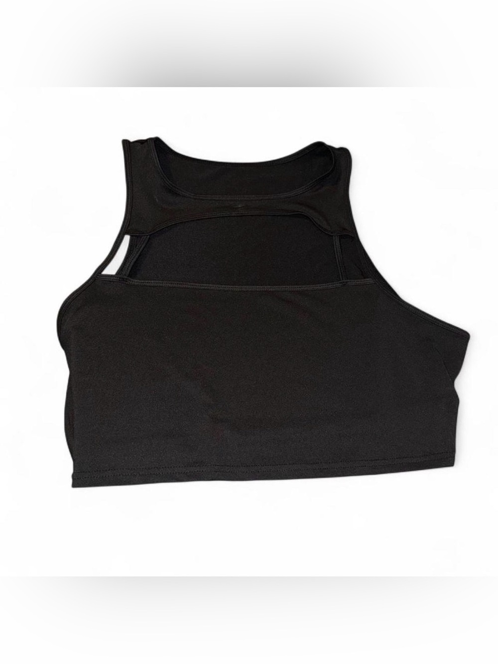 Black High-Neck Crop top